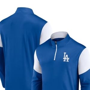 Los Angeles Dodgers Fanatics Branded Primary Logo Quarter-Zip Top - Royal/WhitXL